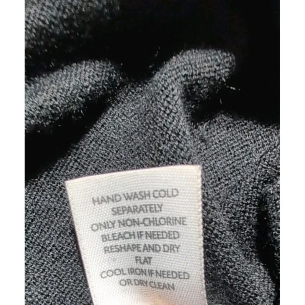 J Jill Side Button Black Sweater XS Women's Winter Silk Blend Casual Chic Cozy - Picture 4 of 6